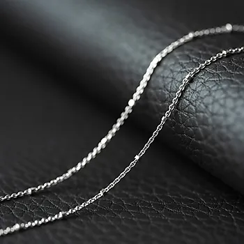 Bilde nummer 3 av Pan Jewelry, Kjede i 925 rhodinert sølv med kuber 1,1 mm, 45-50 cm