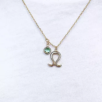 Bilde nummer 3 av Pan Jewelry, Smykke i forgylt 925 sølv med zirkonia og horoskop Løven