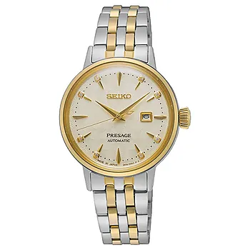 Seiko, Presage Cocktail Time Automatic dameklokke med stållenke og diamanter