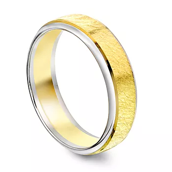 Giftering i 585 gult og hvitt gull | 6 mm bredde