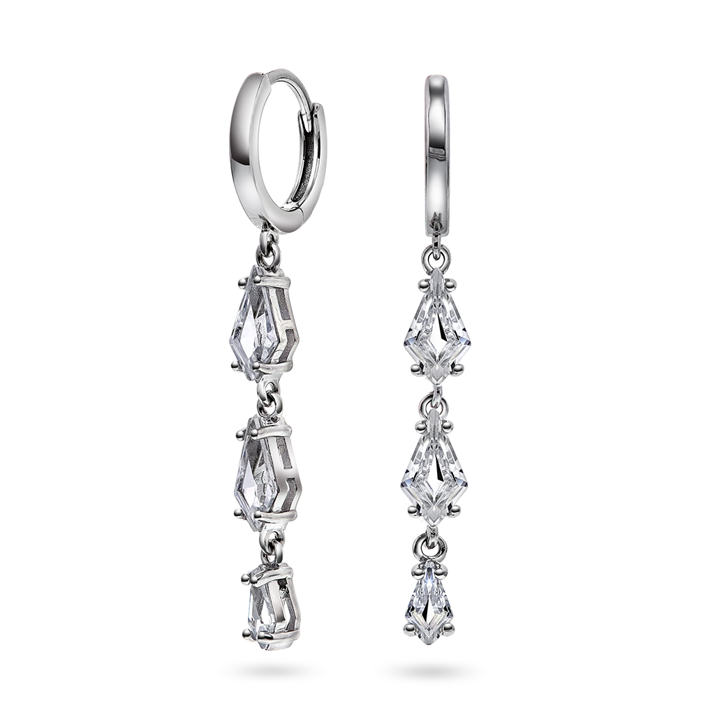 Pan Jewelry, Seoul Shine øreringer i 925 sølv med zirkonia
