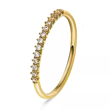Pan Jewelry, Ring i 585 gult gull med zirkonia