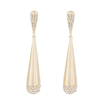 Veil øredobber i forgylt messing med zirkonia