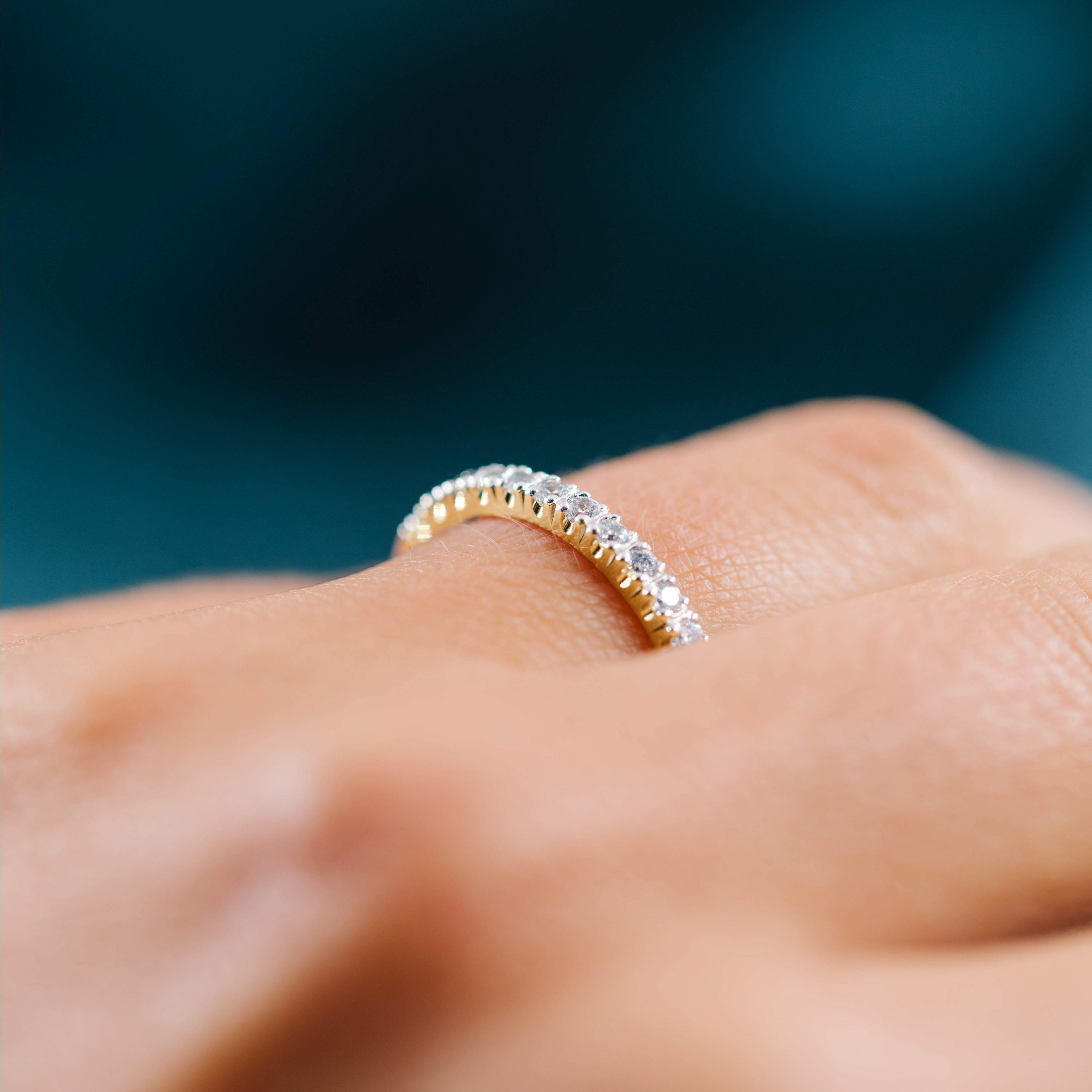 Bilde nummer 3 av Moments by Pan Jewelry, Diamantring Faith i 585 gult gull0,26 CT | 2,1 mm bredde