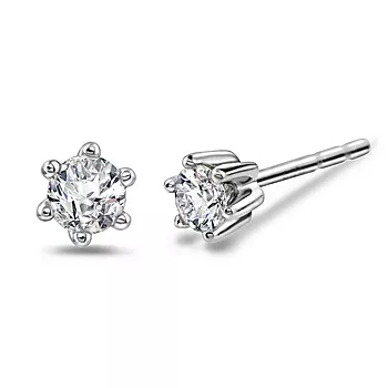 Pan Jewelry, Ingrid enstensøredobber i 585 hvitt gull 0,30 ct