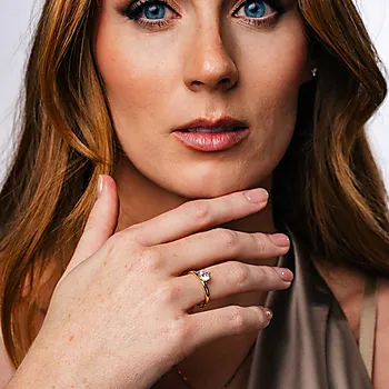 Bilde nummer 2 av Contessa LAB diamantring 585 gult gull 1,00 ct