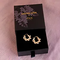 Bilde nummer 4 av Perledrøm øreringer i 925 forgylt sølv med ferskvannsperler