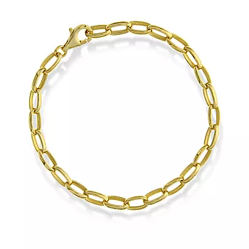 Pan Jewelry, Amsterdam Amour armbånd i 925 forgylt sølv 20 cm