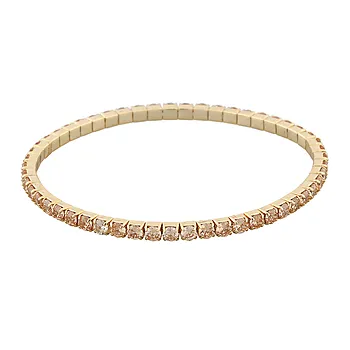 Snö of Sweden, Meadow armbånd i forgylt messing med champagnefargede zirkonia, S/M