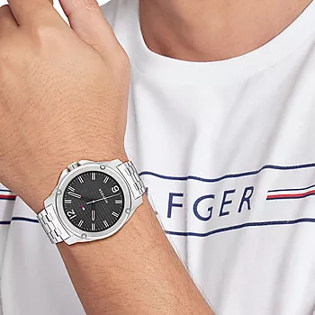 Bilde nummer 3 av Tommy Hilfiger, Herreklokke i stål med lenke