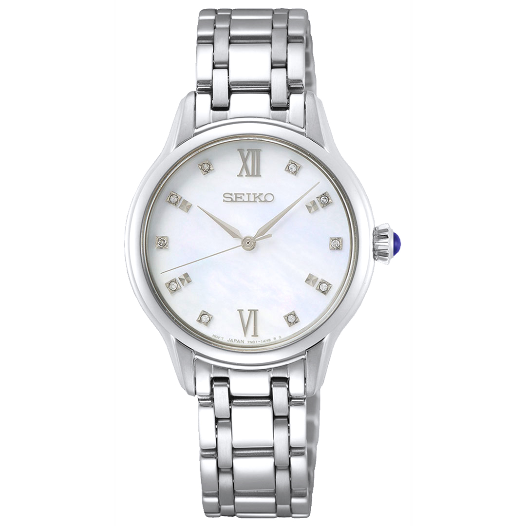 Seiko, Basic dameklokke med stållenke og diamanter