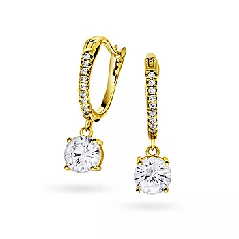 Pan Jewelry, Øredobber i 925 forgylt sølv med zirkonia