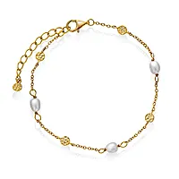 Isle armbånd i 925 forgylt sølv med ferskvannsperler