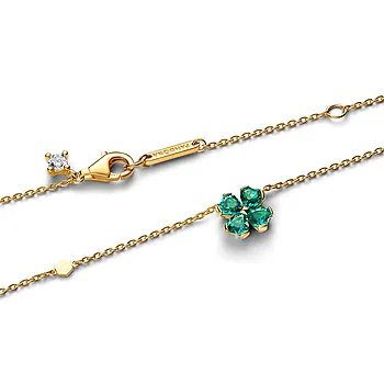 Bilde nummer 4 av Smykke i 925 forgylt sølv med firkløver