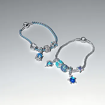 Bilde nummer 3 av Pandora Moments, Armbånd i 925 sølv med turkis tekstilsnor