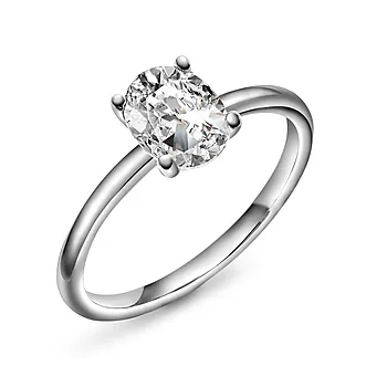 Empress LAB diamantring i 585 hvitt gull 1,25 ct