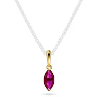 Pan Jewelry, Anheng i 585 gult gull med dyp rosa zirkonia