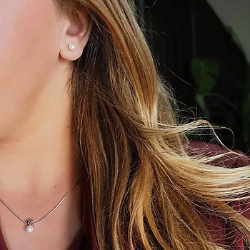 Bilde nummer 2 av Pan Jewelry, Smykkesett i 925 sølv med zirkonia og perle