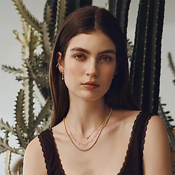 Bilde nummer 2 av Smykke i 925 forgylt sølv med dråper