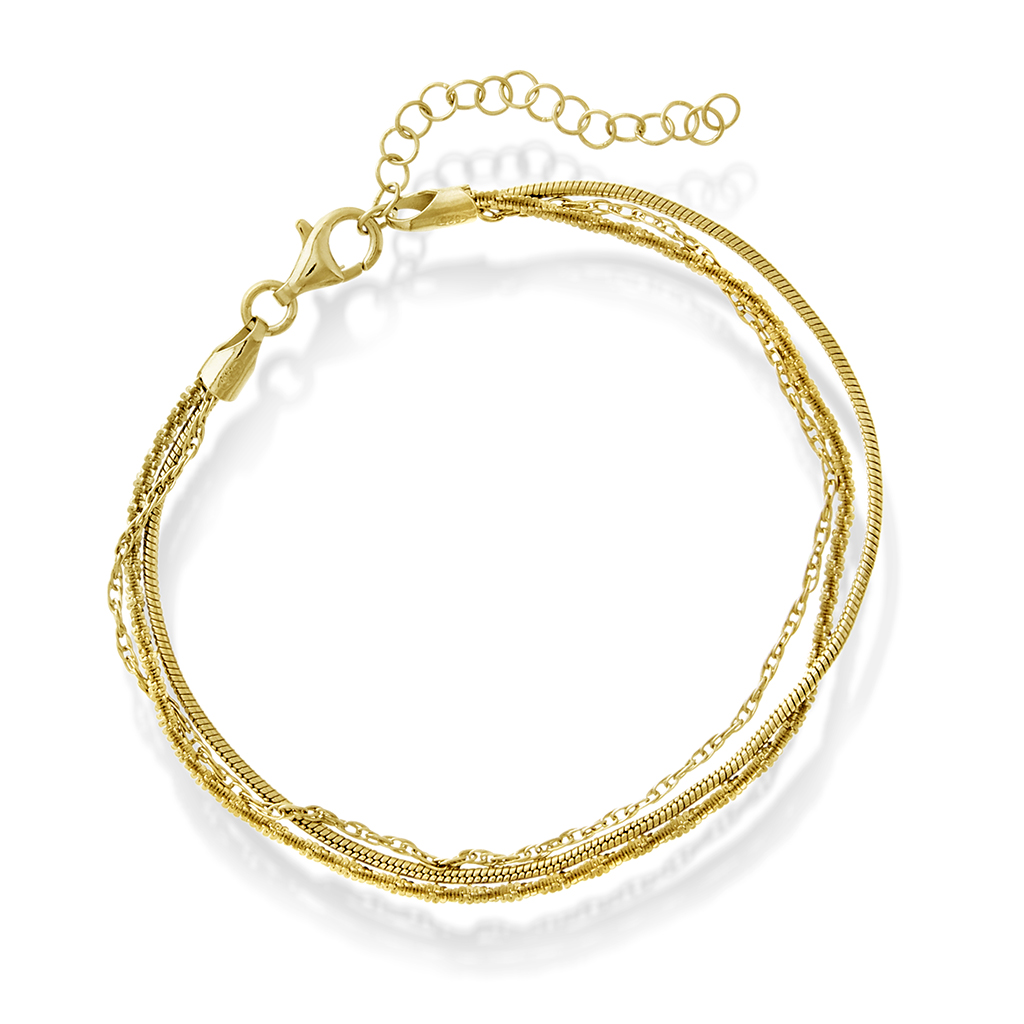 Armbånd i forgylt sølv, 19 cm