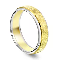 Giftering i 585 gult og hvitt gull | 5 mm bredde