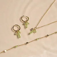 Bilde nummer 4 av Fairy smykke i 925 forgylt sølv med grønn zirkonia