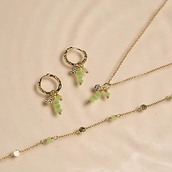 Bilde nummer 4 av Fairy smykke i 925 forgylt sølv med grønn zirkonia