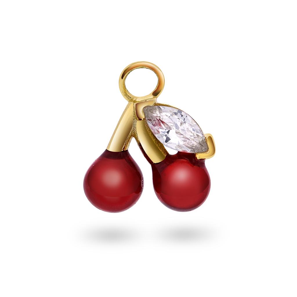 Cherry Pop charms i 925 forgylt sølv
