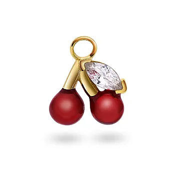 Cherry Pop charms i 925 forgylt sølv