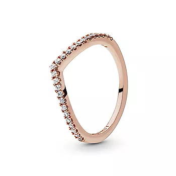 Pandora Timeless, Ring i 925 rosèforgylt sølv med zirkoner