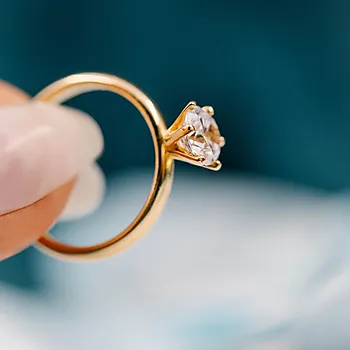 Bilde nummer 3 av Contessa LAB diamantring 585 gult gull 1,00 ct