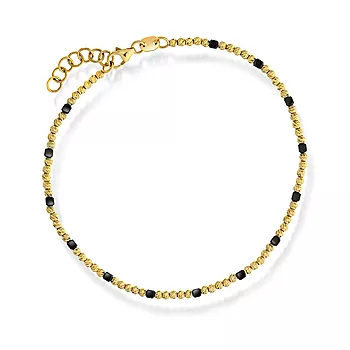 Pan Jewelry, Armbånd i 585 gult gull popcorn med ruthenium