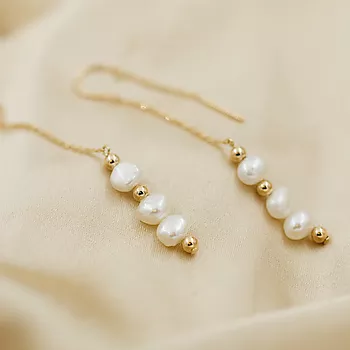 Bilde nummer 2 av Pan Jewelry, Øredobber i 585 gult gull med ferskvannsperler