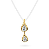 Diamantanheng i 585 gult gull 0,16 ct