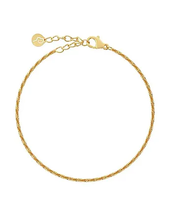 Tinsel armbånd i forgylt stål
