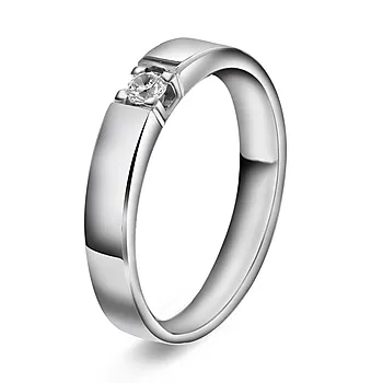 Bilde nummer 2 av Sonja alliansering i 585 hvitt gull med 0,10 ct TWVS