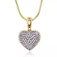 Clara smykke i 375 gult gull med diamanter 0,25 ct