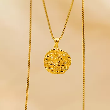 Bilde nummer 3 av Pan Jewelry, Smykke i 925 forgylt sølv med zirkonia og Steinbukken