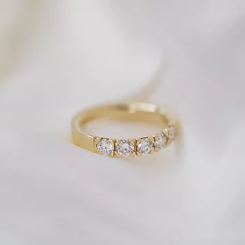 Bilde nummer 2 av Pan Jewelry, Lady alliansering i 585 gult gull med diamant 0,75 ct TWSI