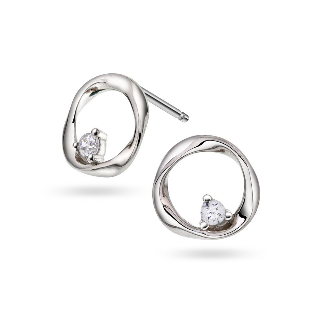 Pan Jewelry, Øredobber i 925 sølv med zirkonia