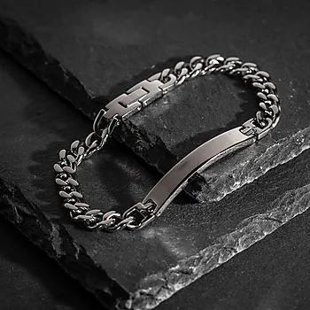 Bilde nummer 4 av Legacy armbånd i stål med plate