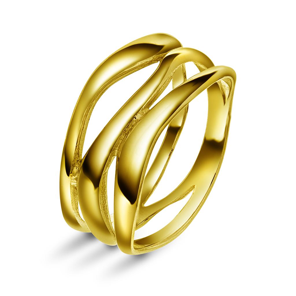 Vibe ring i 925 forgylt sølv, størrelse Vibe ring i sølv, Str. 58