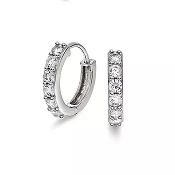 Pan Jewelry, Øreringer i sølv med zirkonia