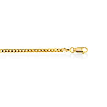 Bilde nummer 3 av Panser kjede i 925 forgylt sølv 2,6 mm, 45 cm