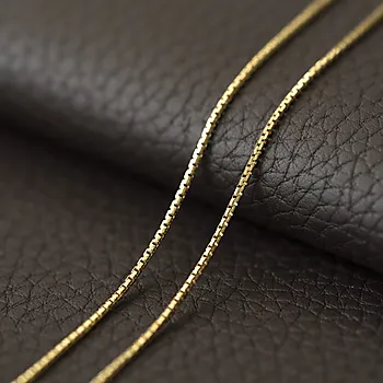 Bilde nummer 2 av Pan Jewelry, Veneziansk kjede i forgylt 925 sølv 1,25 mm, 50 cm