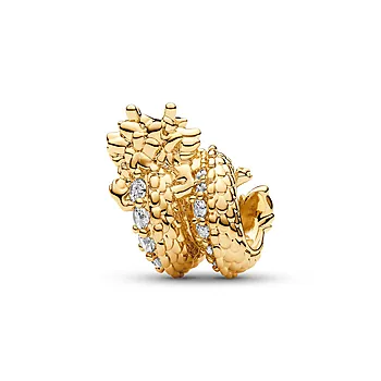 Bilde nummer 4 av Charms i forgylt med drage