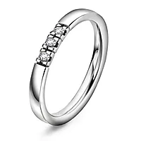 Pan Jewelry, Lady alliansering i 585 hvitt gull med diamant 0,09 ct TWSI