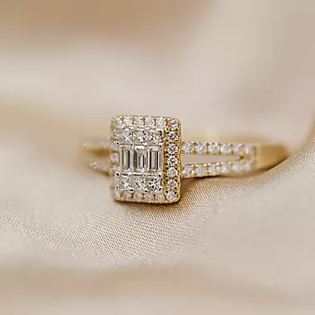Bilde nummer 4 av Grace diamantring i 585 gult gull 0,50 ct