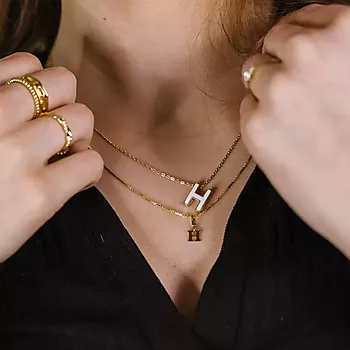 Bilde nummer 2 av Pan Jewelry, Bokstavaheng i 585 gult gull