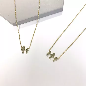 Bilde nummer 4 av Pan Jewelry, Familiesmykke med mor og datter i forgylt 925 sølv